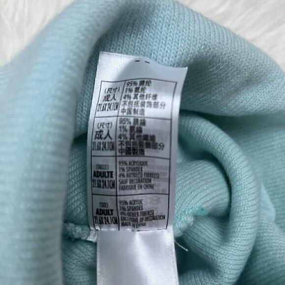 DISNEY PARKS Arendelle Aqua Pom Pom Beanie Winter Hat Cap My Happy Place - Picture 7 of 7